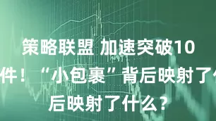 策略联盟 加速突破1000亿件！“小包裹”背后映射了什么？
