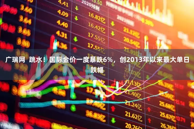 广瑞网 跳水!国际金价一度暴跌6%,创2013年以来最大单日跌幅